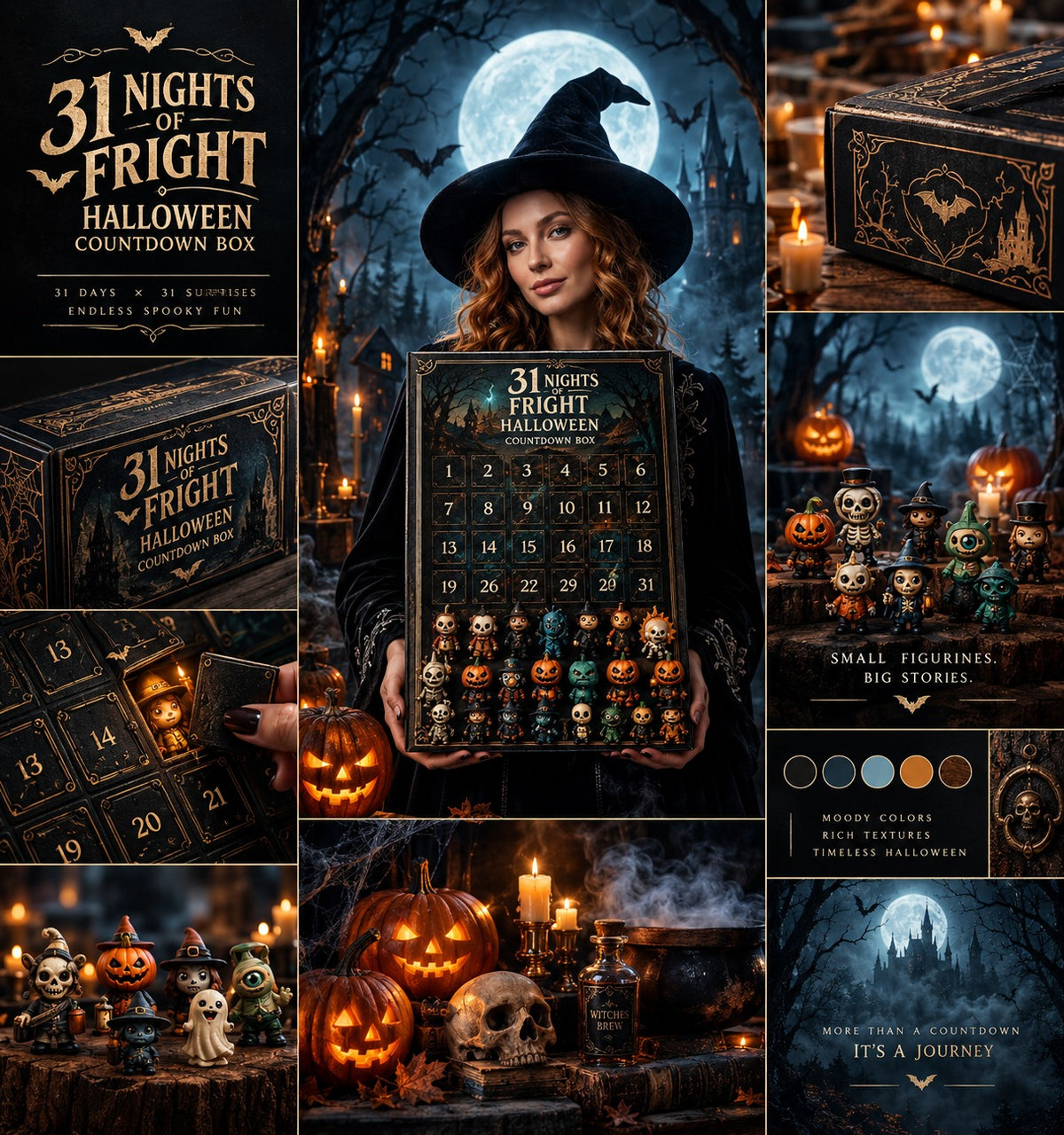 31 Night Scare Halloween Countdown Box With Doll Advent Countdown Blind Box