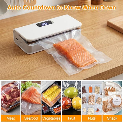 Plastic Mini Semi-Automatic Sealer Machine Multiple Sealing Modes Rechargeable Battery 2-16s Capacity for Food Storage